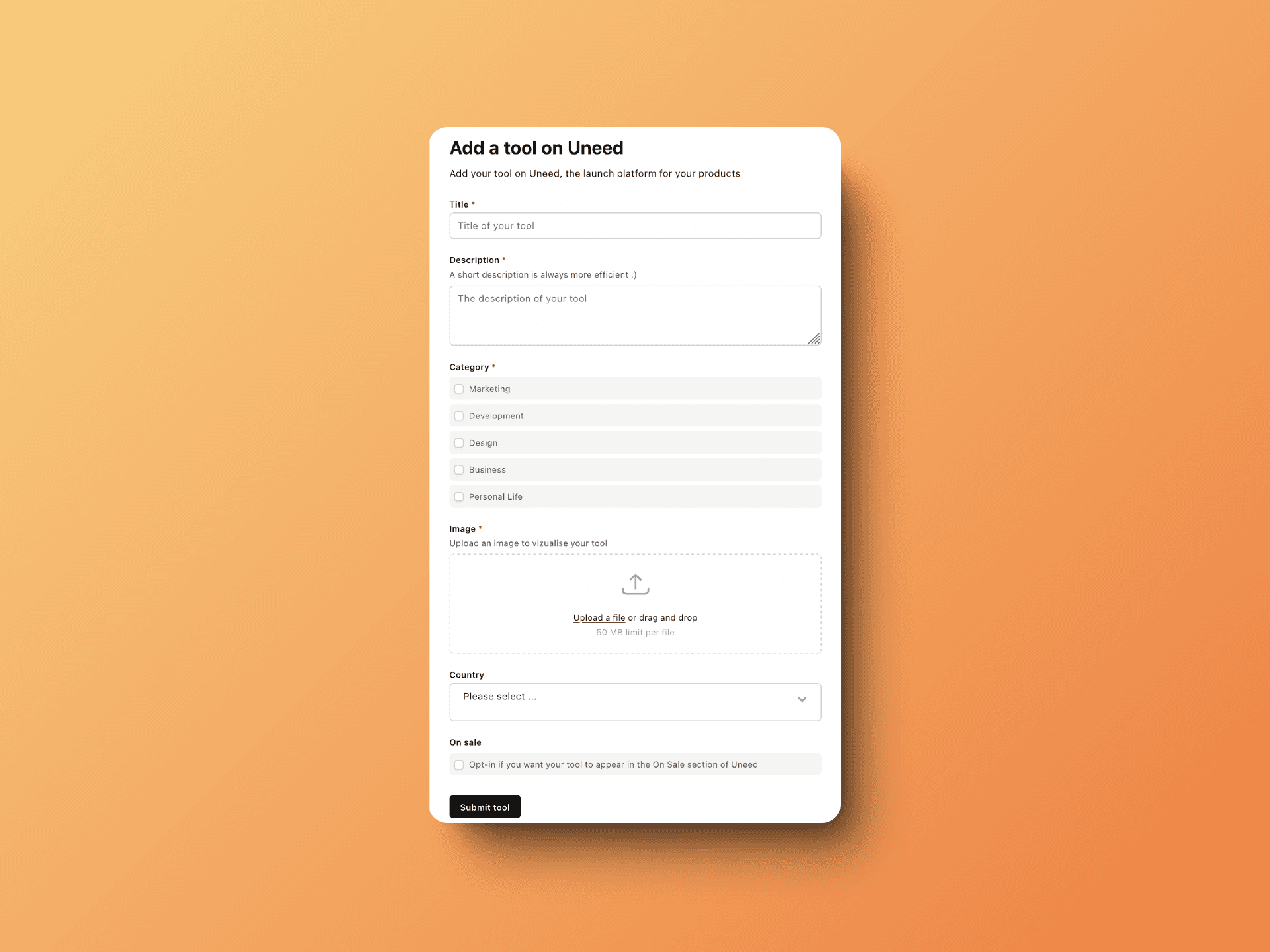 First form preview