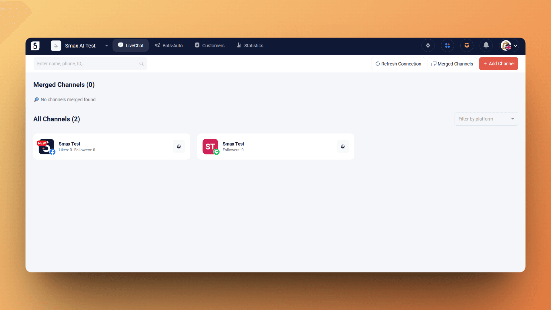 The Smax AI dashboard, providing a central hub for all activities.