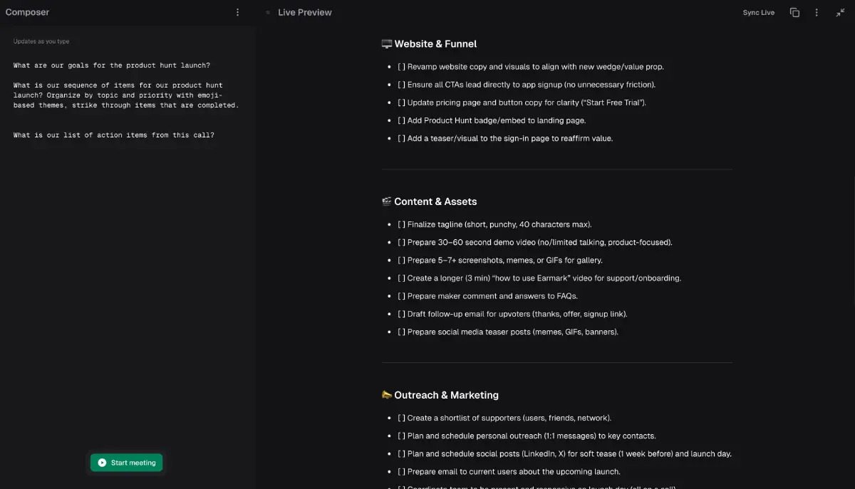 Earmark screenshot 4