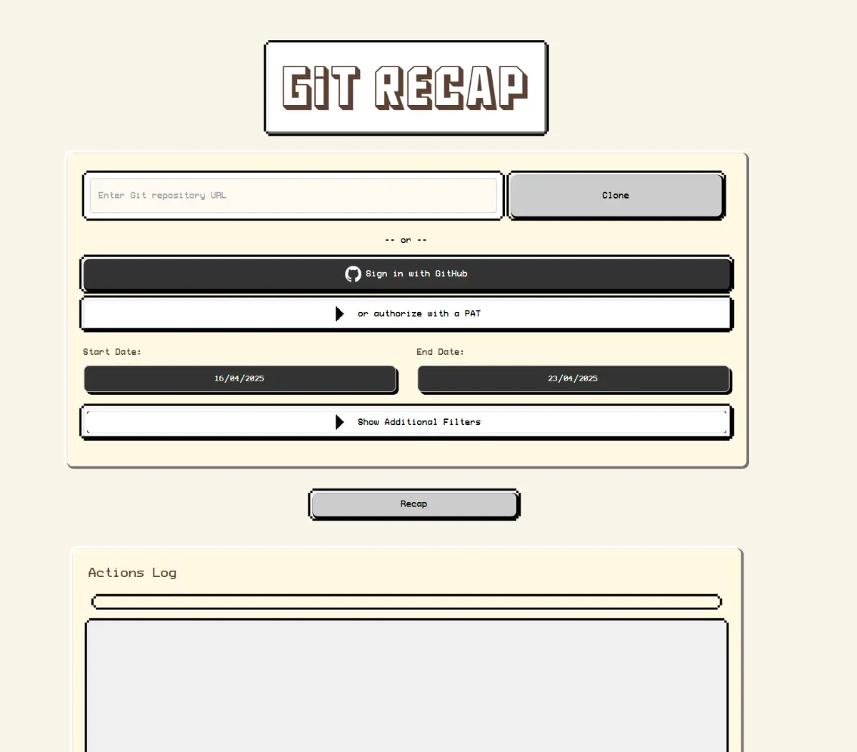 GitRecap screenshot 2