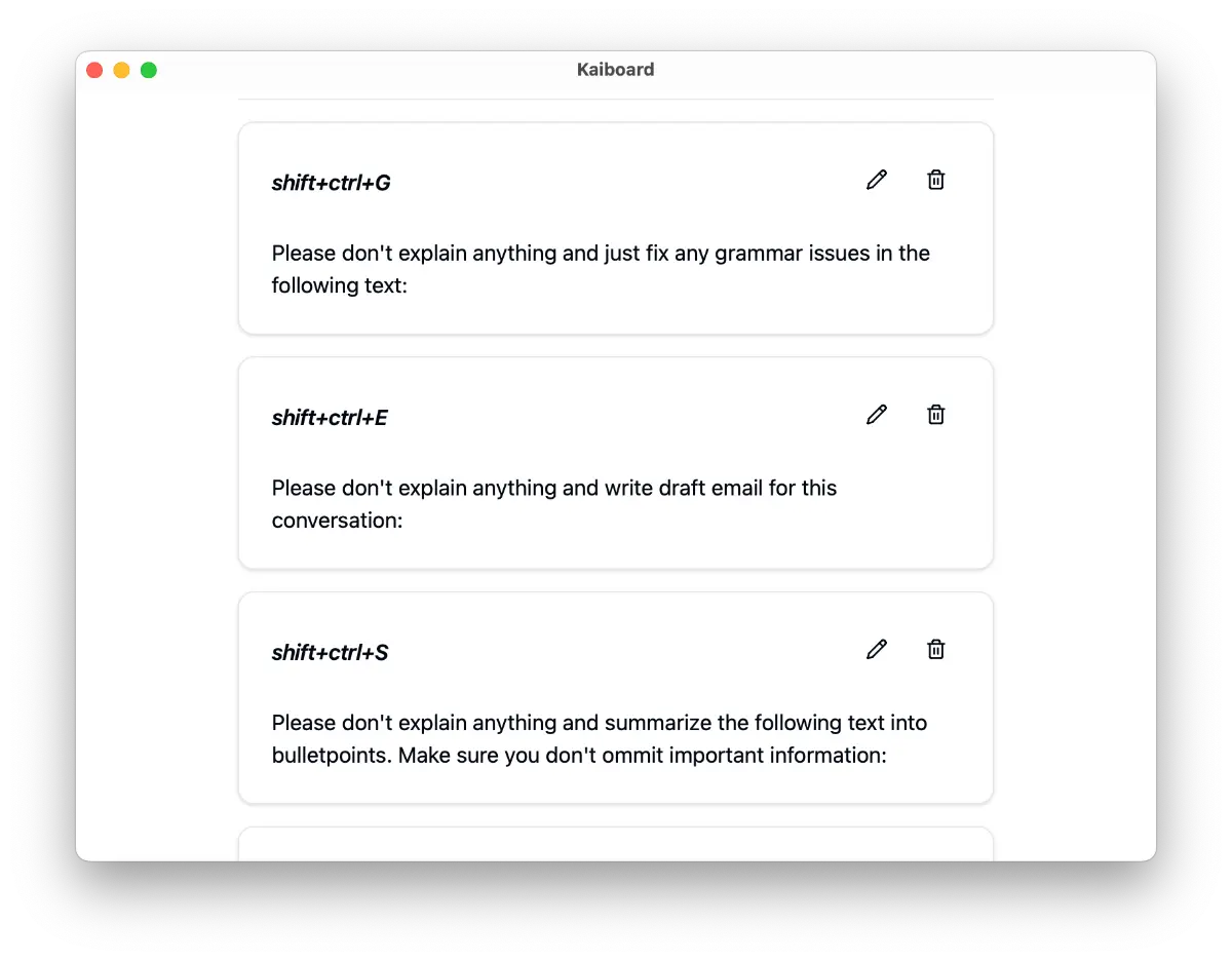 Kaiboard screenshot 3