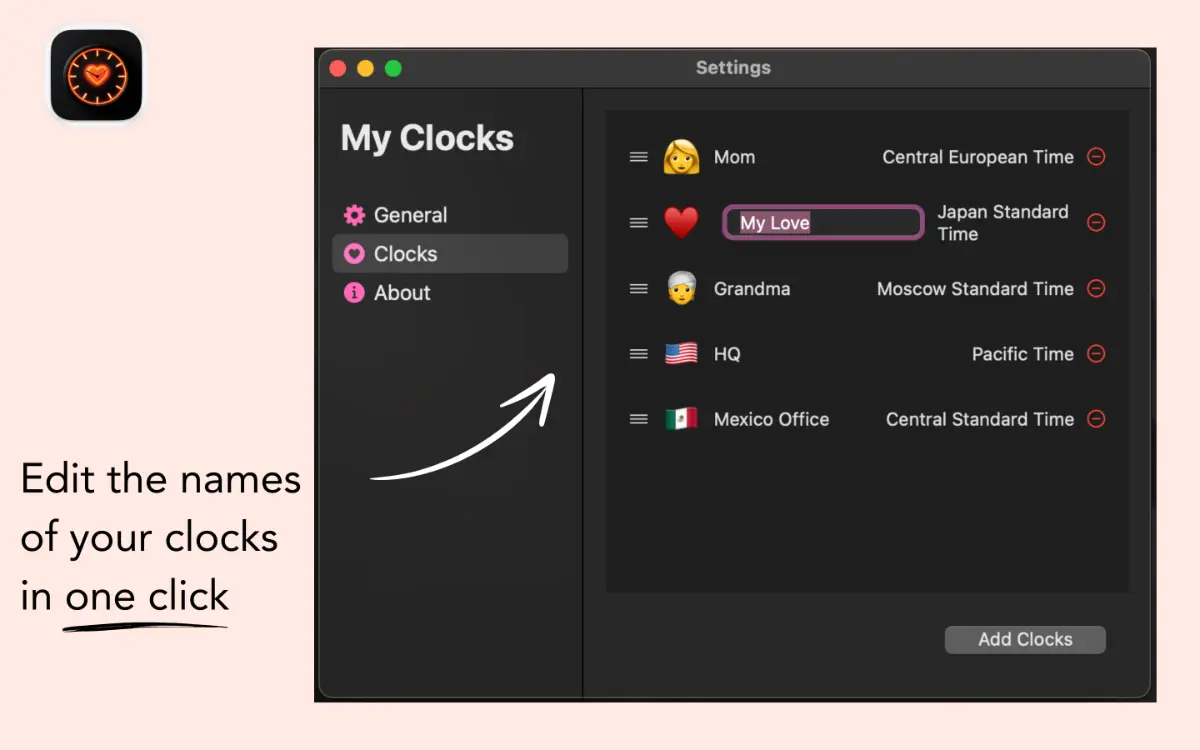 My Clocks screenshot 2
