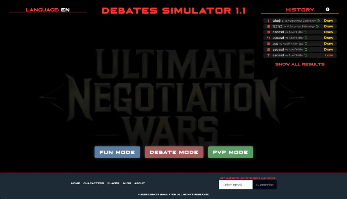 Negotiation Wars aka Debates Simulator screenshot 2