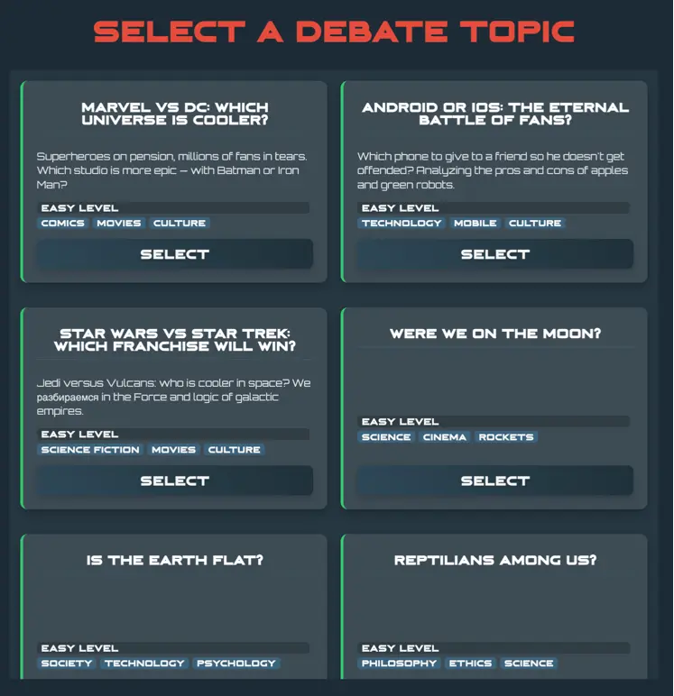 Negotiation Wars aka Debates Simulator screenshot 4