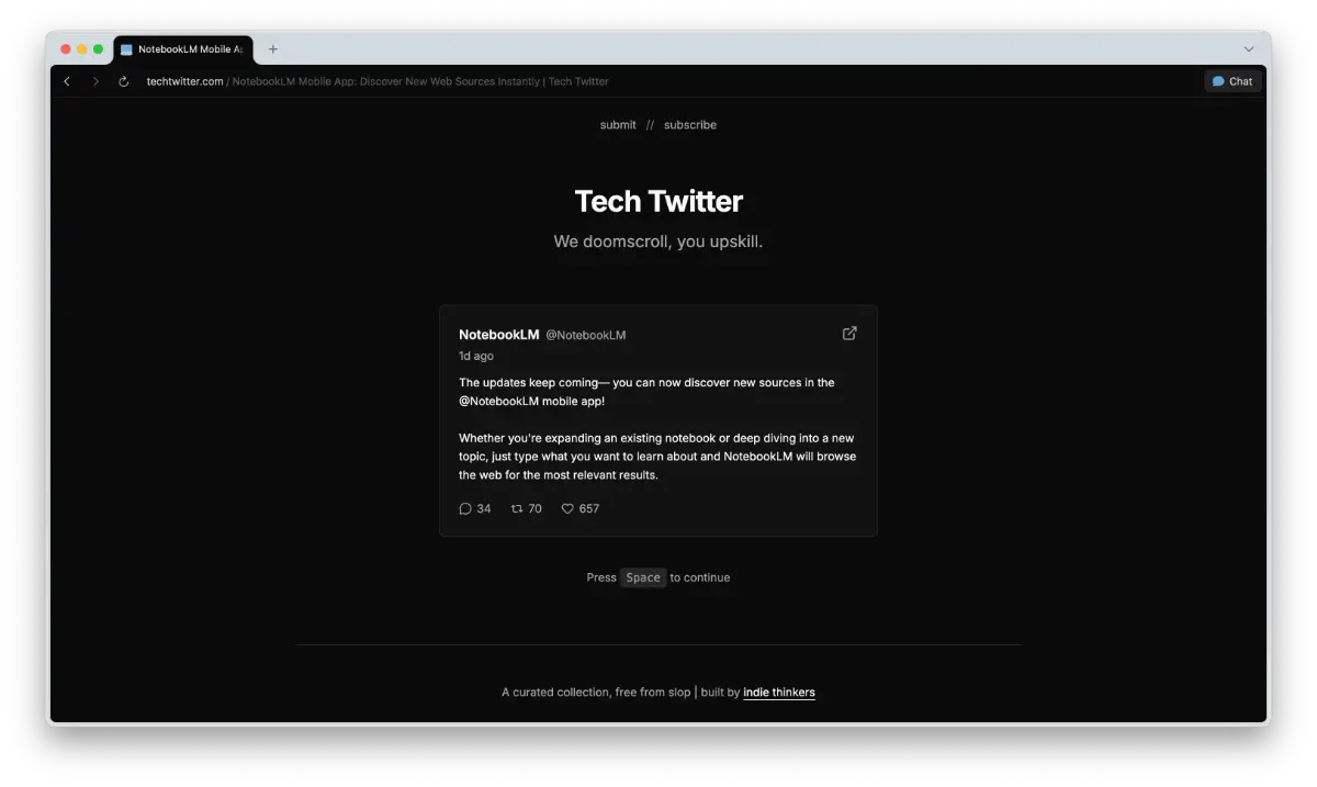 Tech Twitter screenshot 2