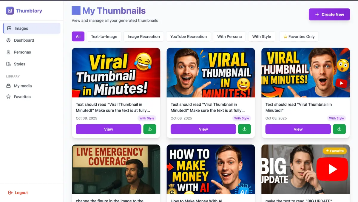 Thumbtory screenshot 2