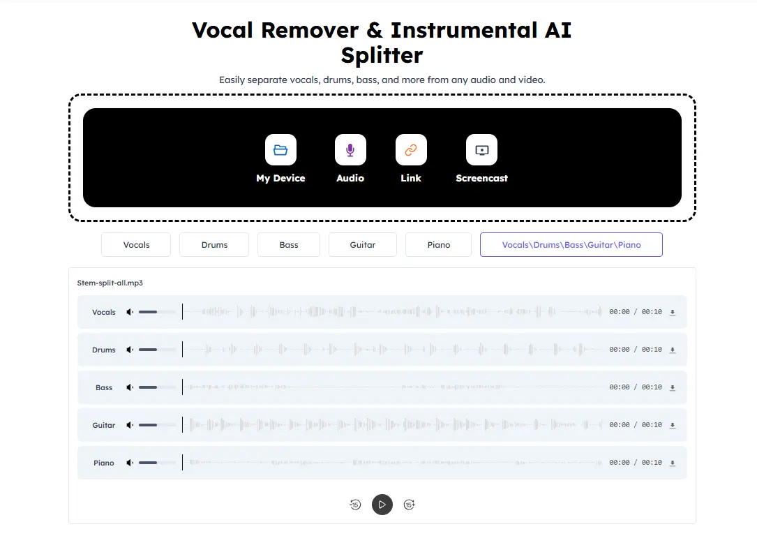 Vocal Remover Free screenshot 1