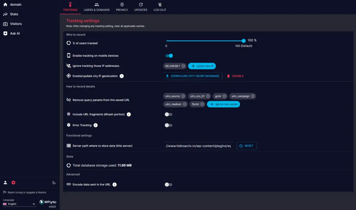 WPLytic screenshot 4