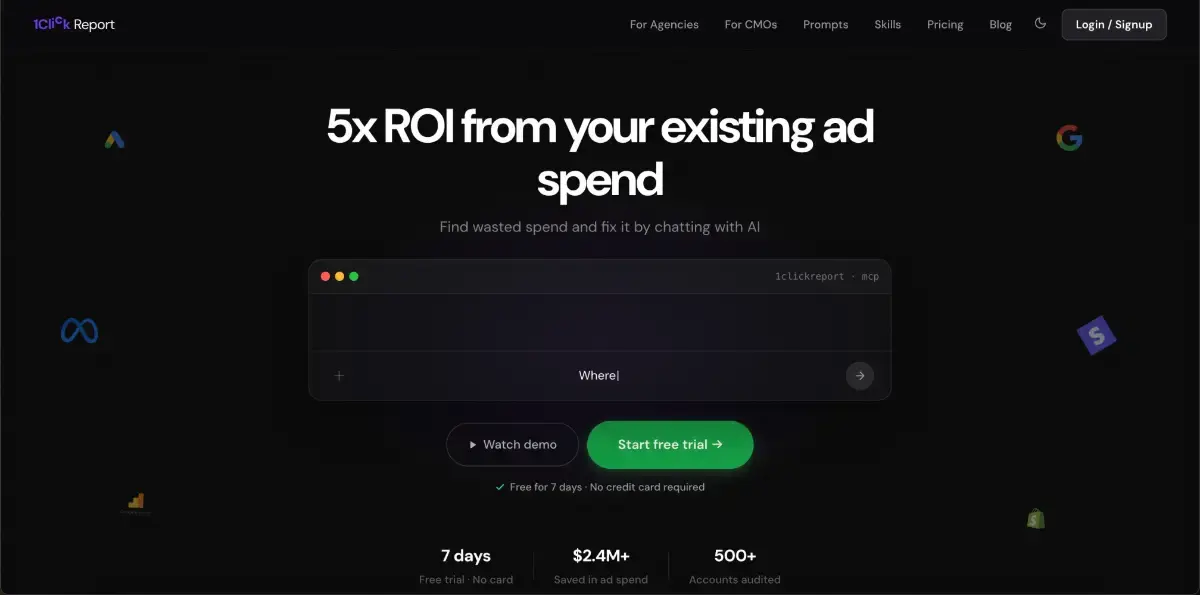 1Click Report screenshot 2