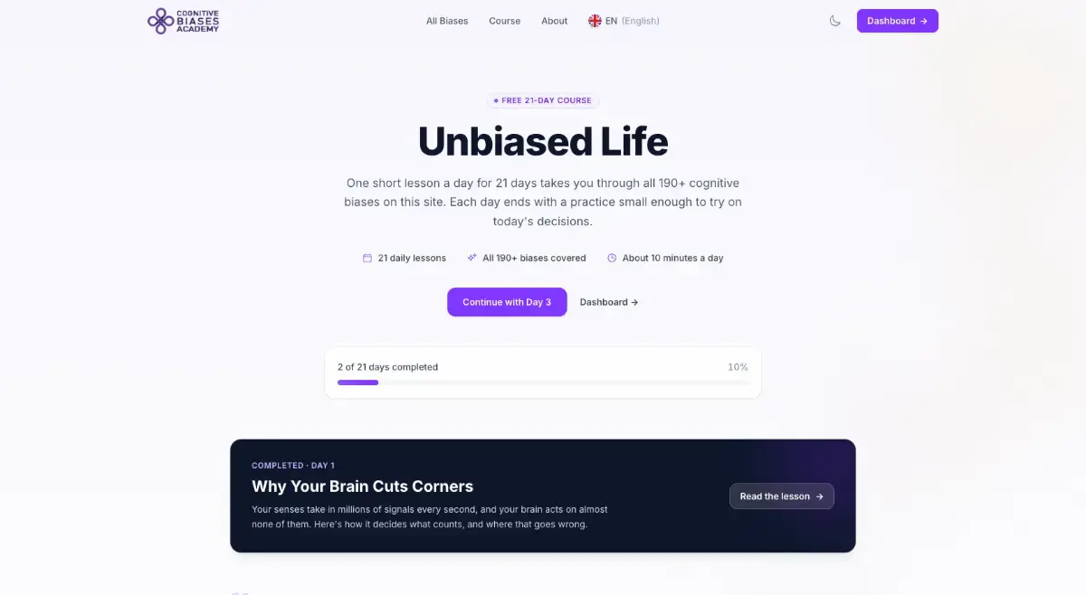 All Cognitive Biases in 66 Languages screenshot 2