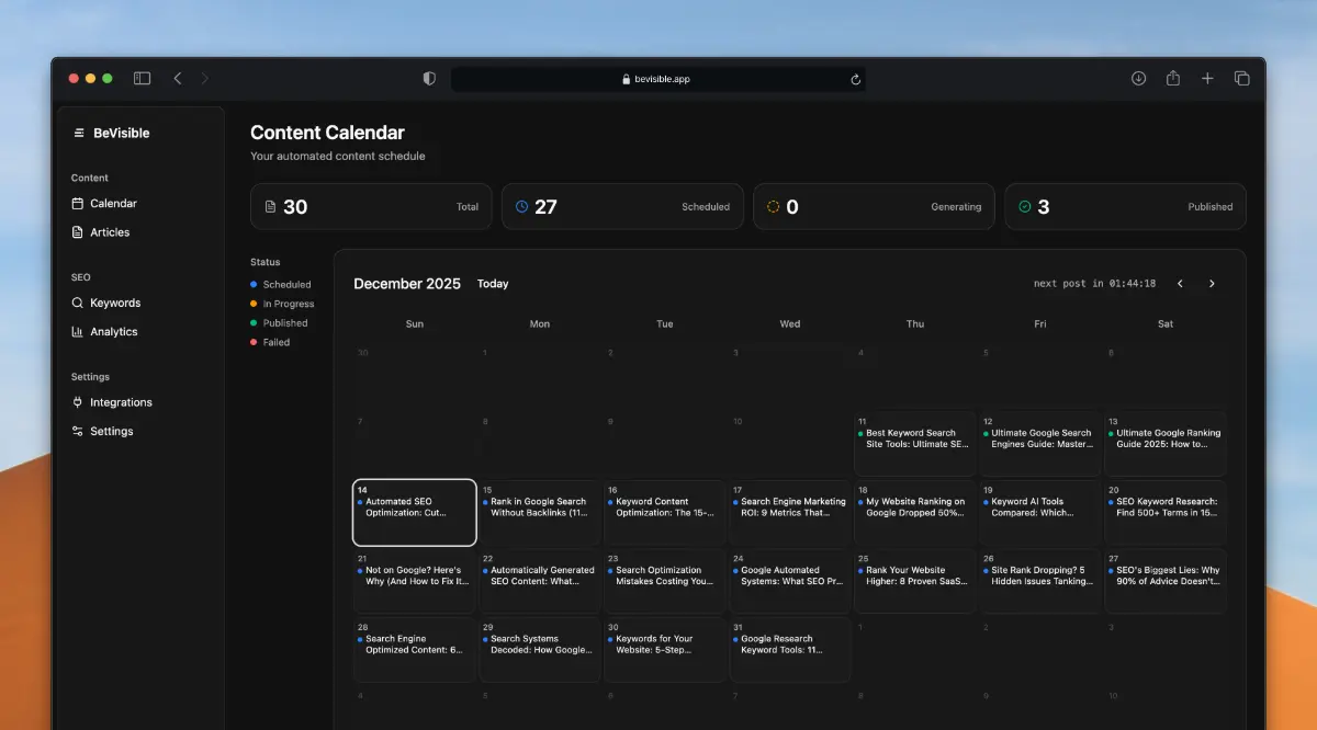 BeVisible screenshot 2