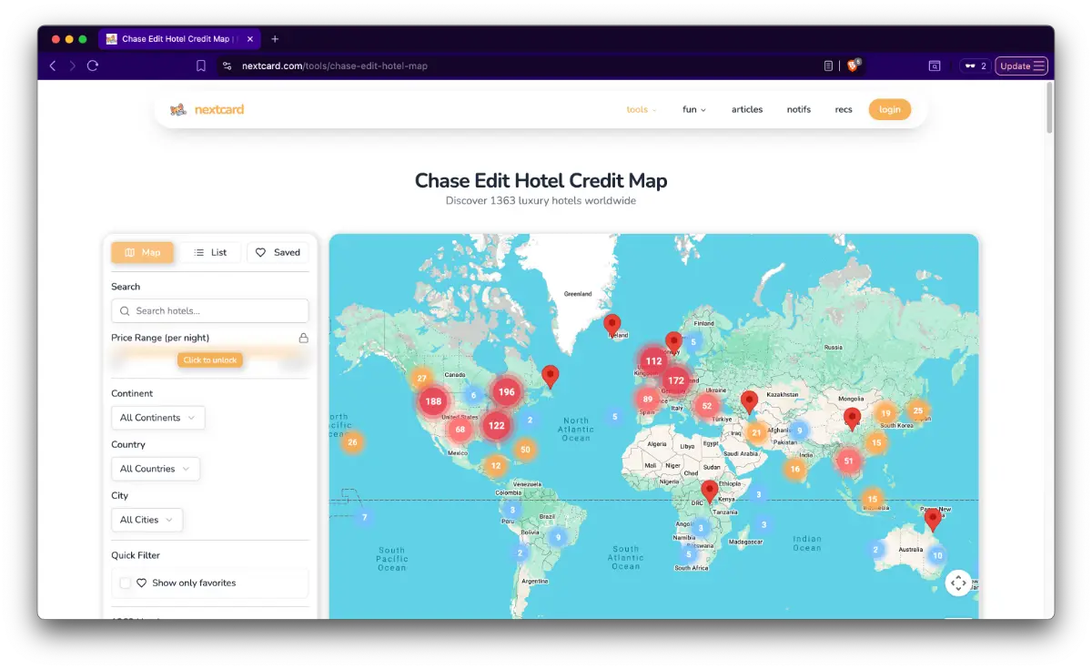edit hotel credit map screenshot 1