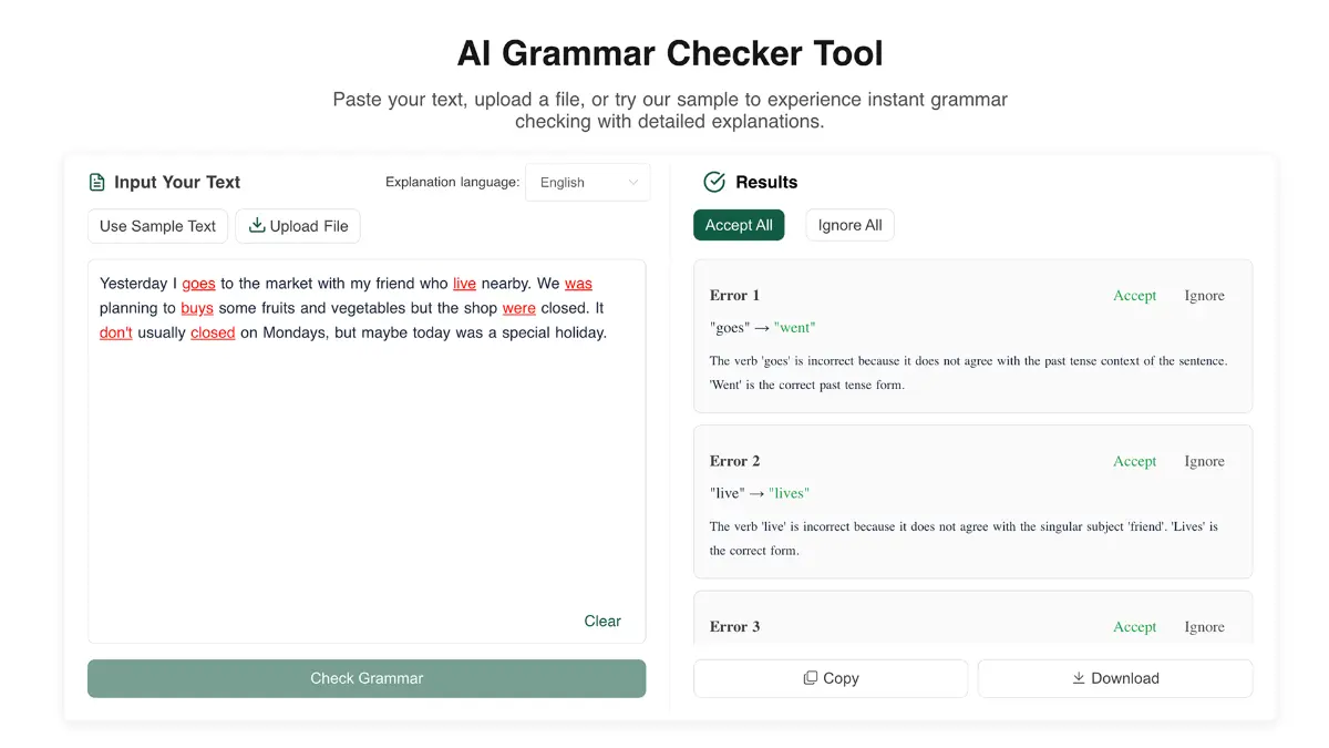 GrammarChecker screenshot 2