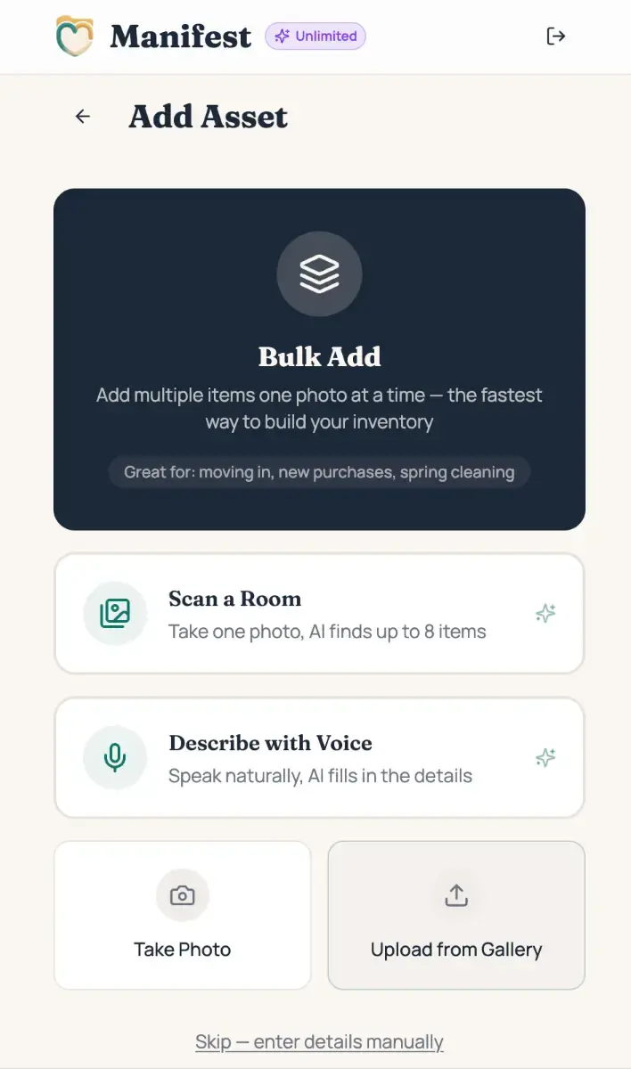 Manifest: Home Inventory App screenshot 3