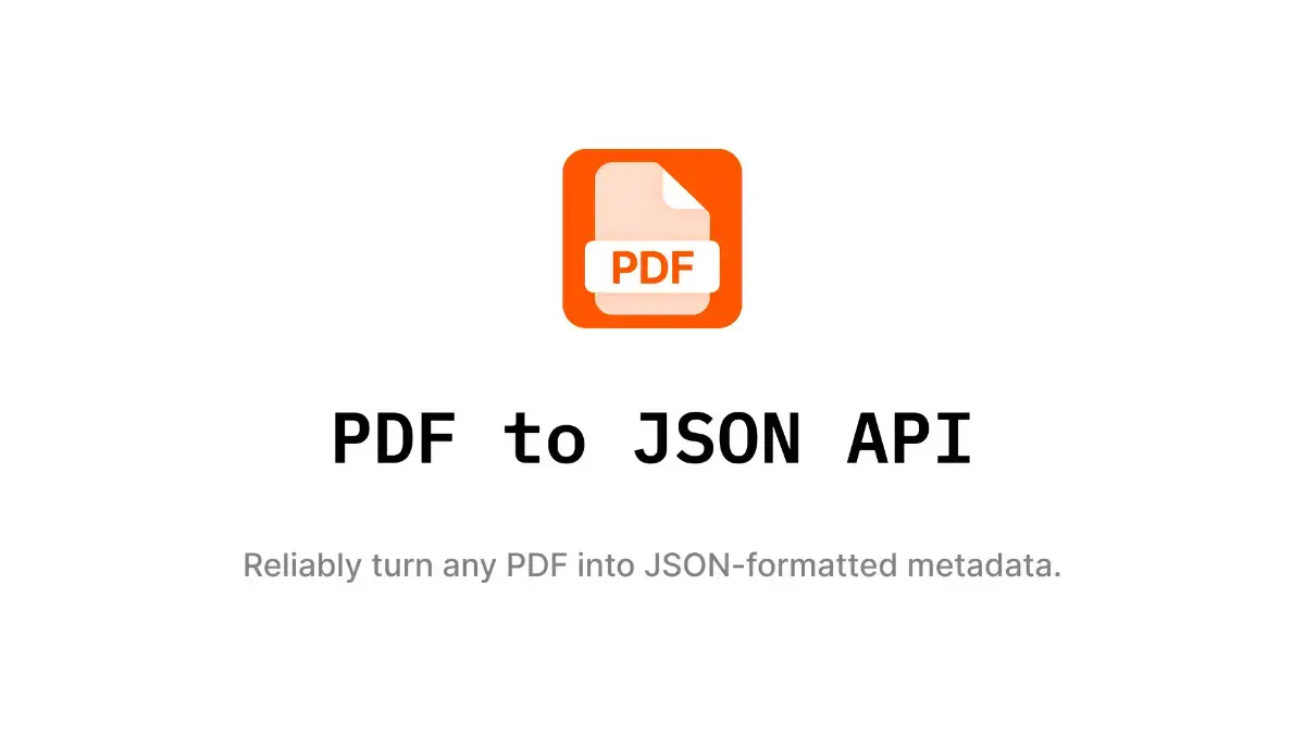 PDF to JSON API screenshot 2