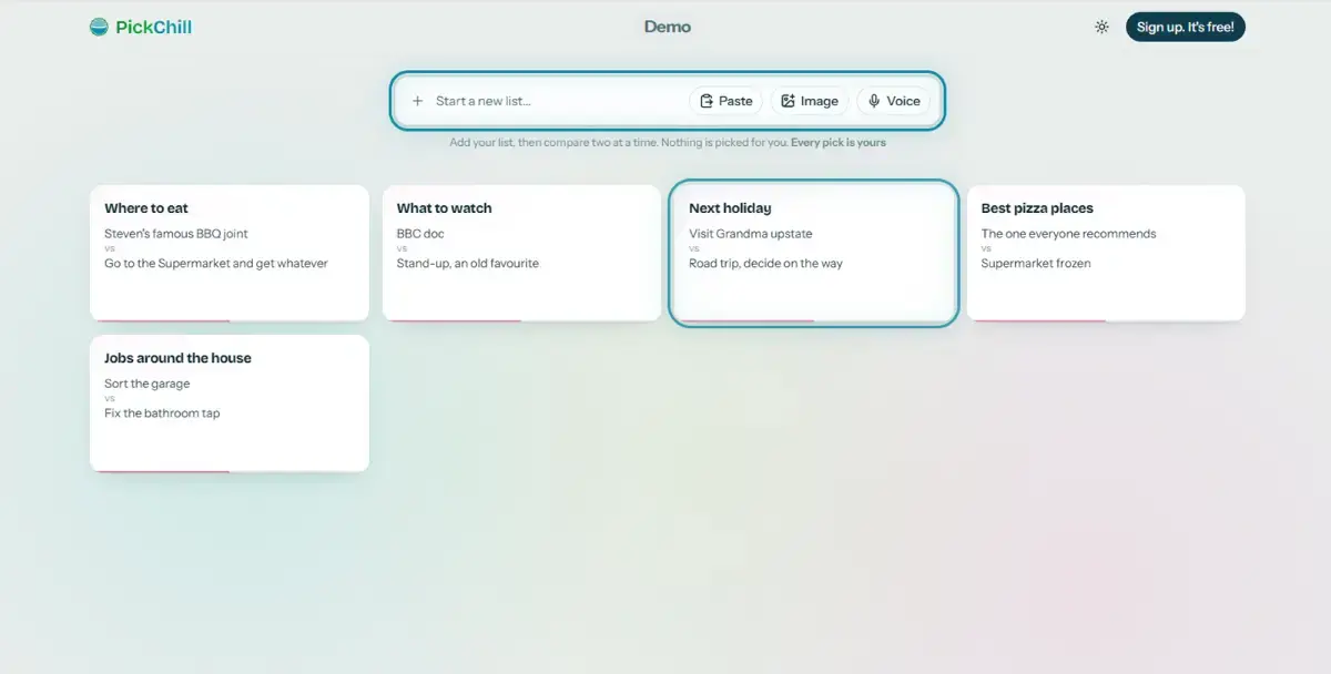PickChill screenshot 2