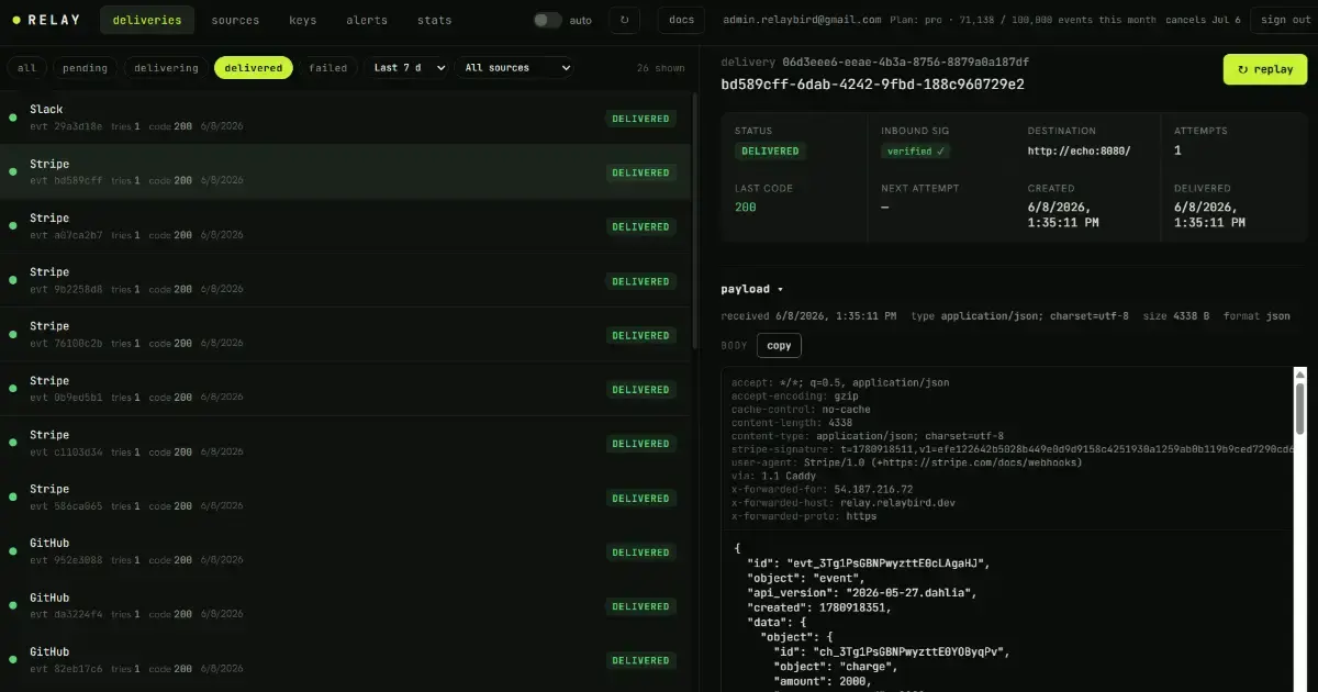 RelayBird screenshot 2