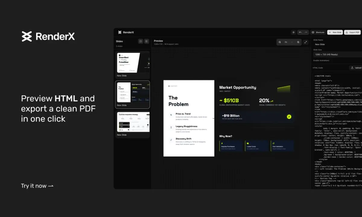 RenderX screenshot 2