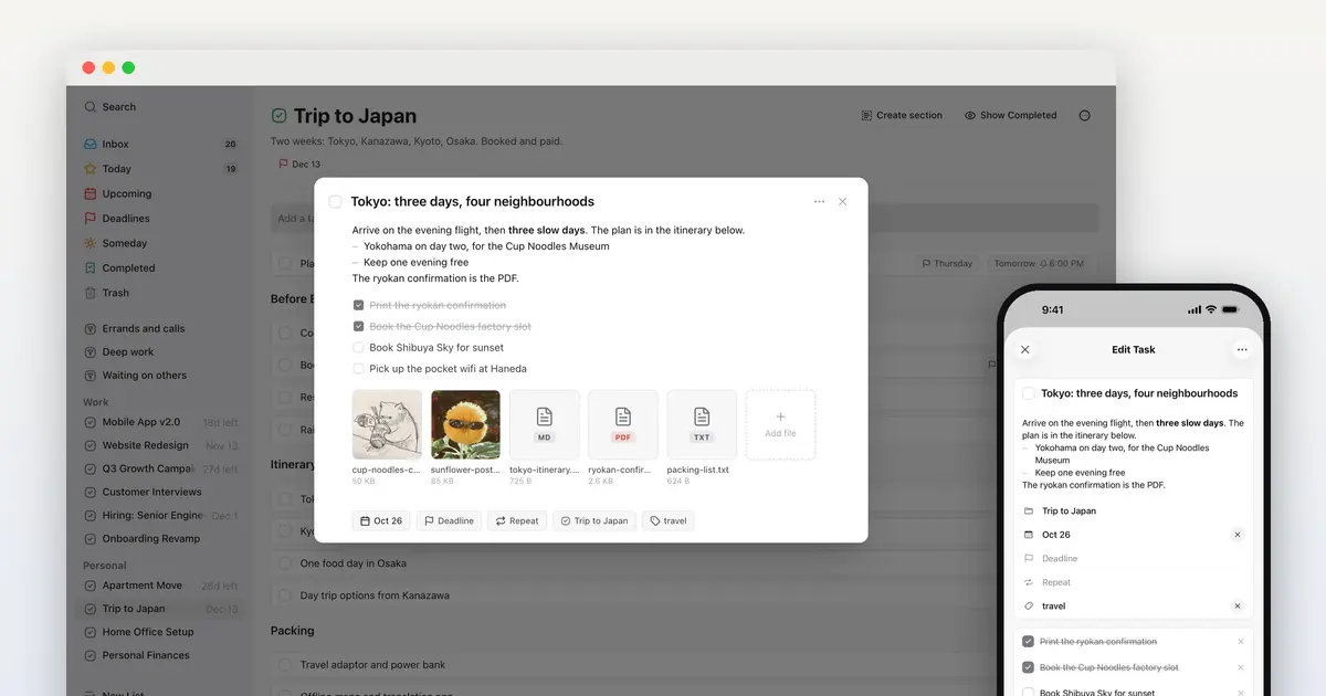 TaskPocket screenshot 2
