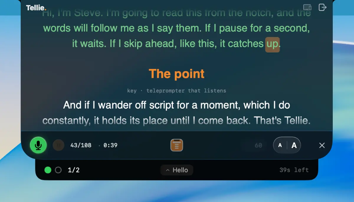 Tellie screenshot 2