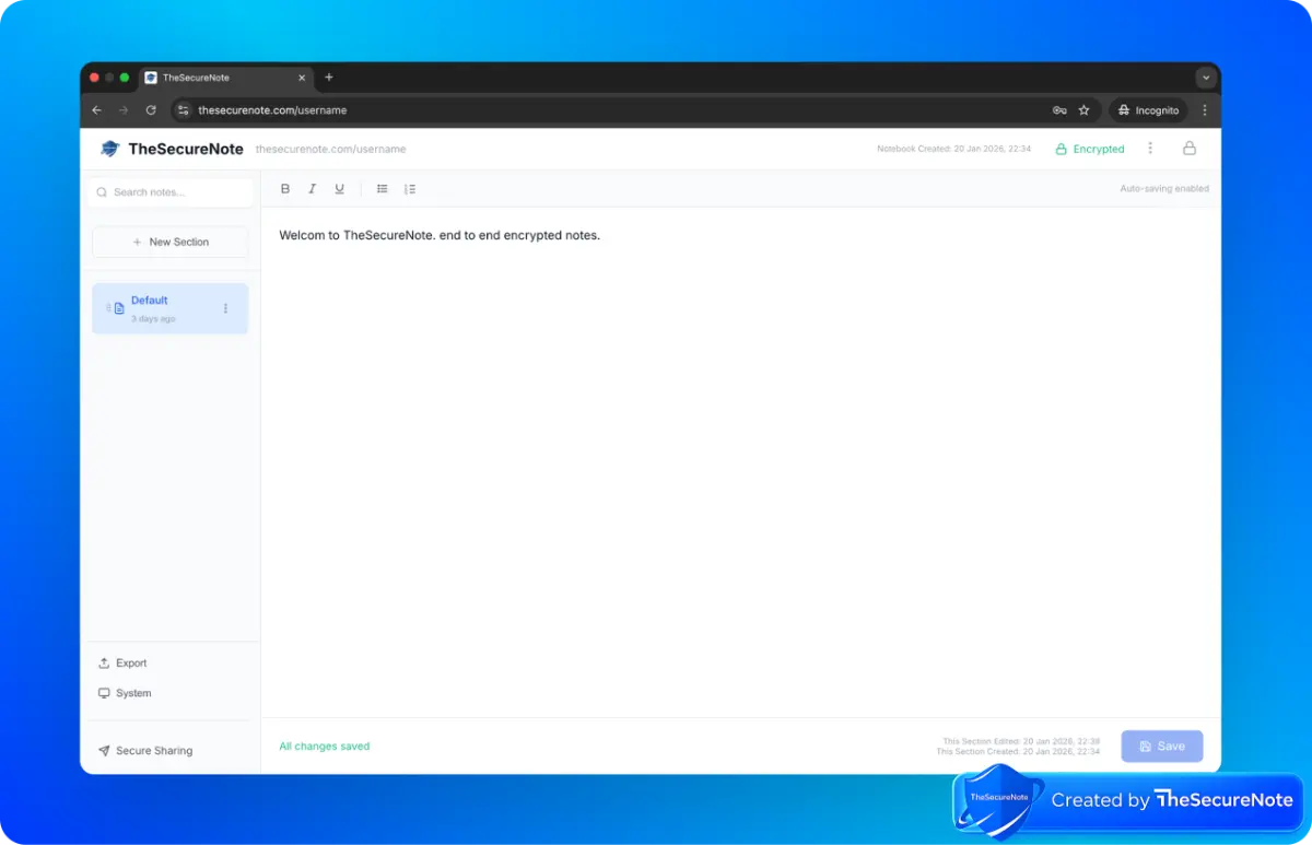 The Secure Note screenshot 3