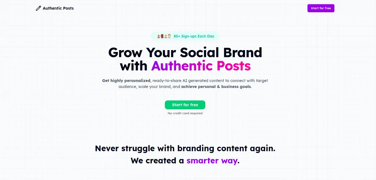 Authentic Posts screenshot 1