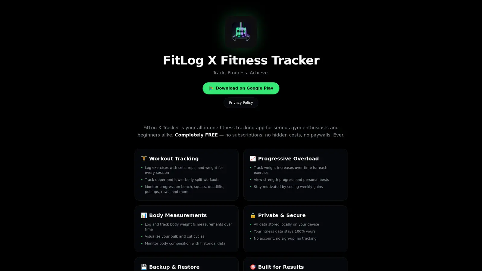 Fitlogx screenshot 1