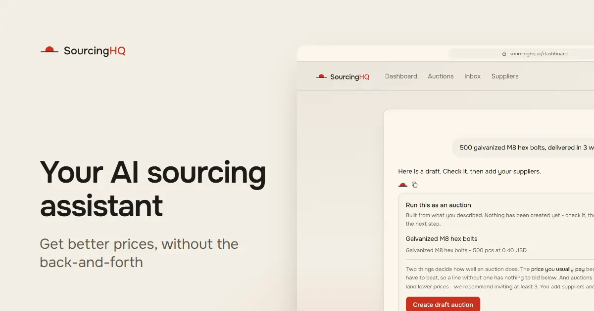 SourcingHQ screenshot 1