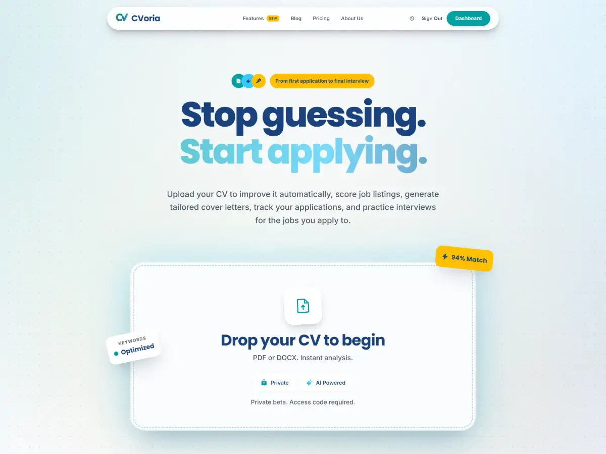 CVoria screenshot 1