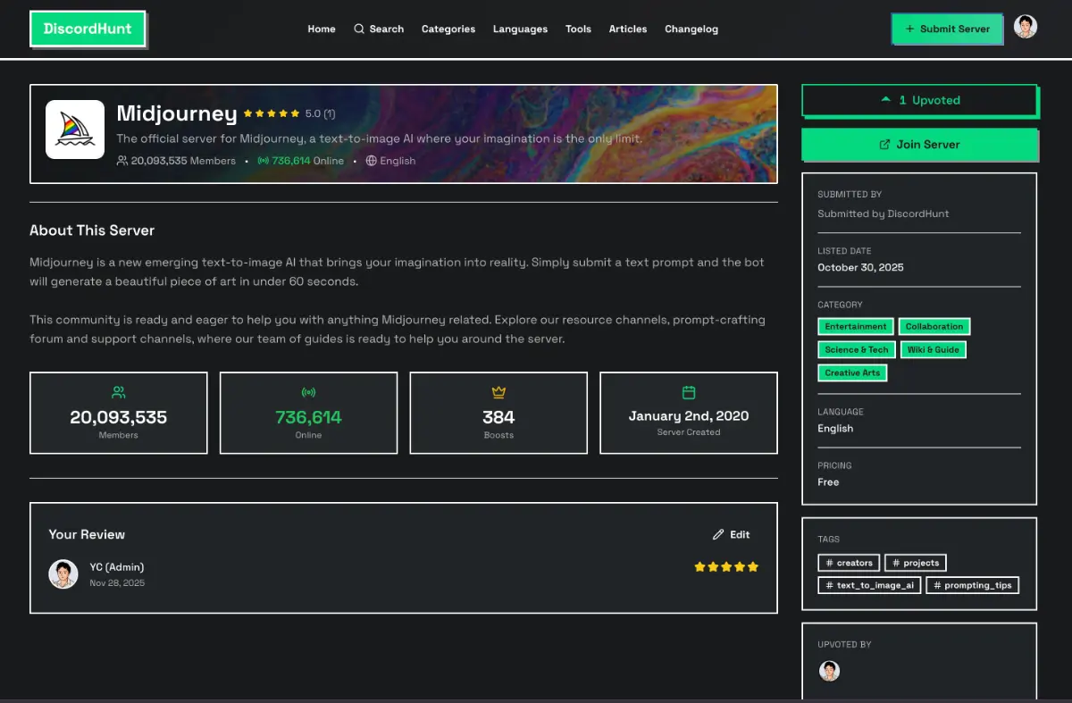 DiscordHunt screenshot 1