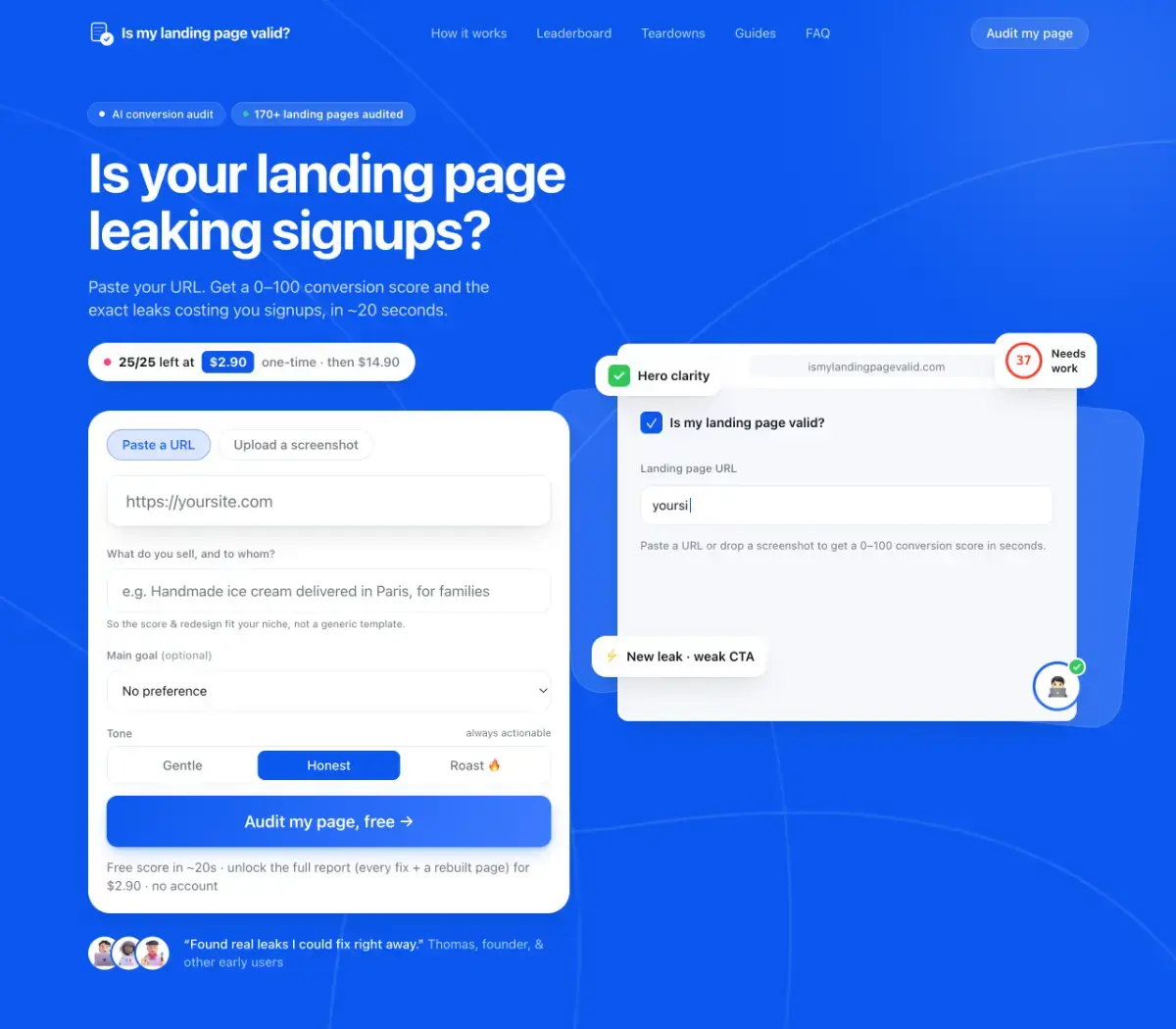 Is My Landing Page Valid screenshot 1