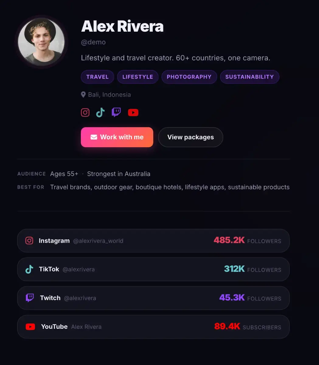 mediakit.bio screenshot 1