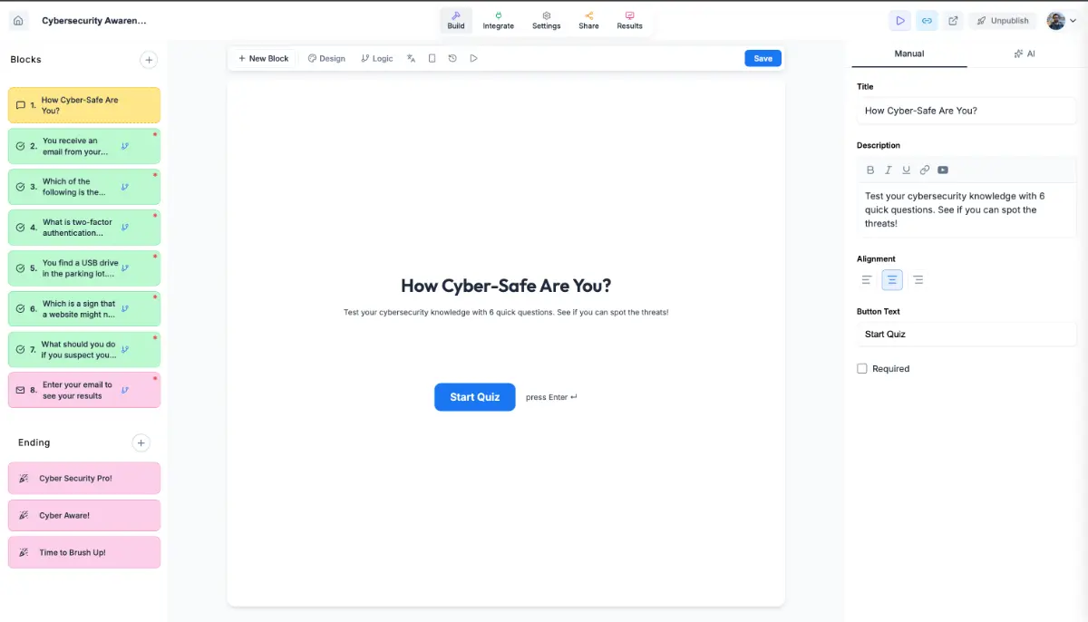 Rowform screenshot 1