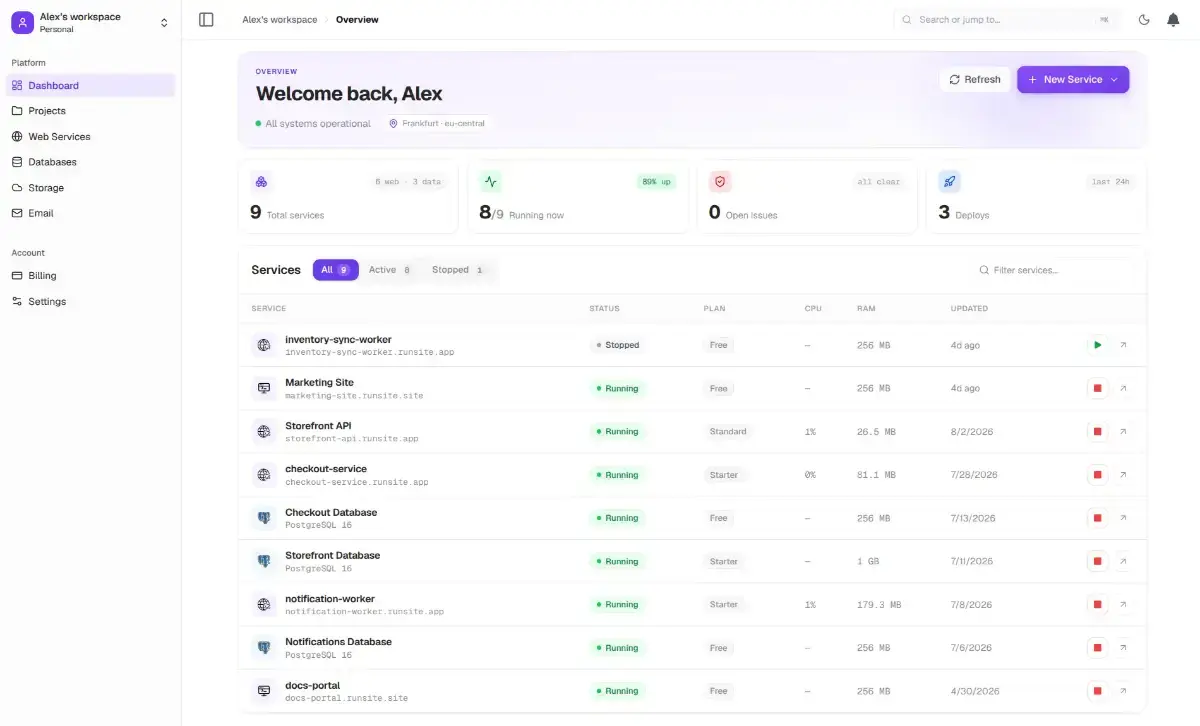 Runsite Platform screenshot 1