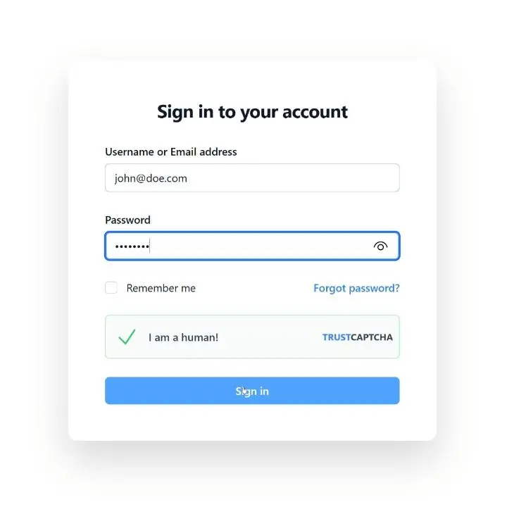 TrustCaptcha screenshot 1