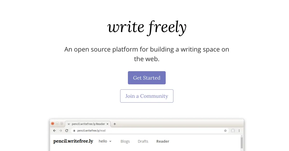 WriteFreely product image