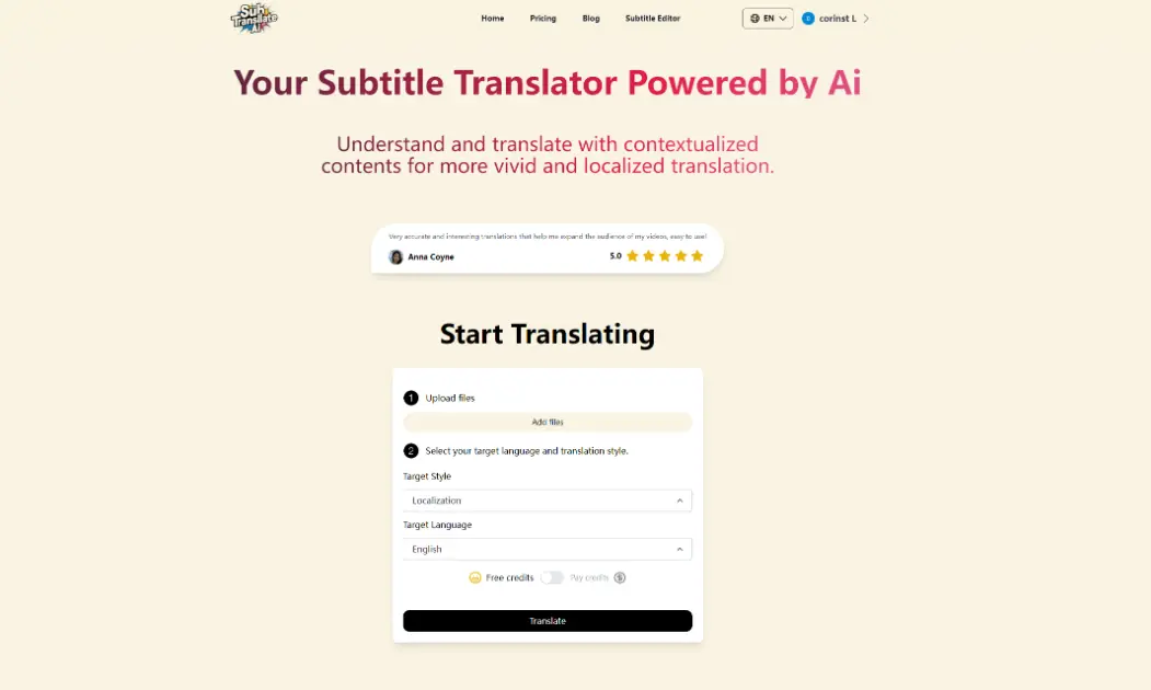 Sub Translate AI product image