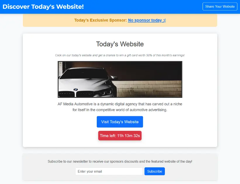 One day one website product image
