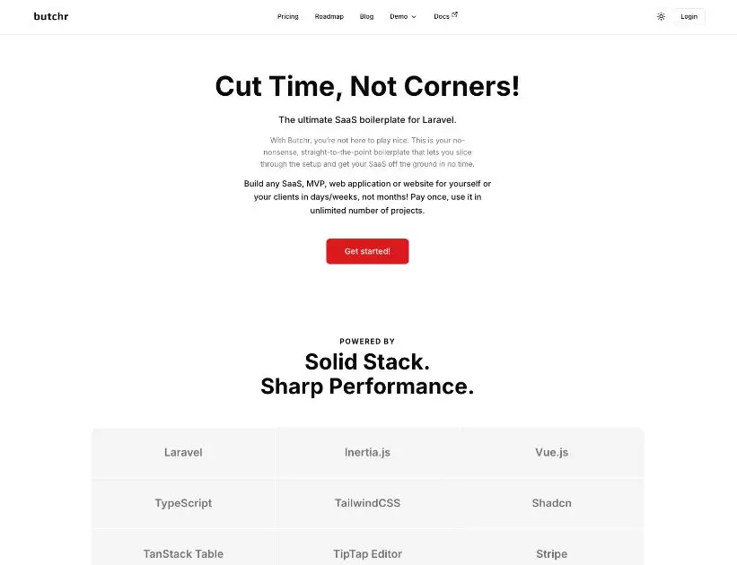 Butchr - SaaS Boilerplate product image