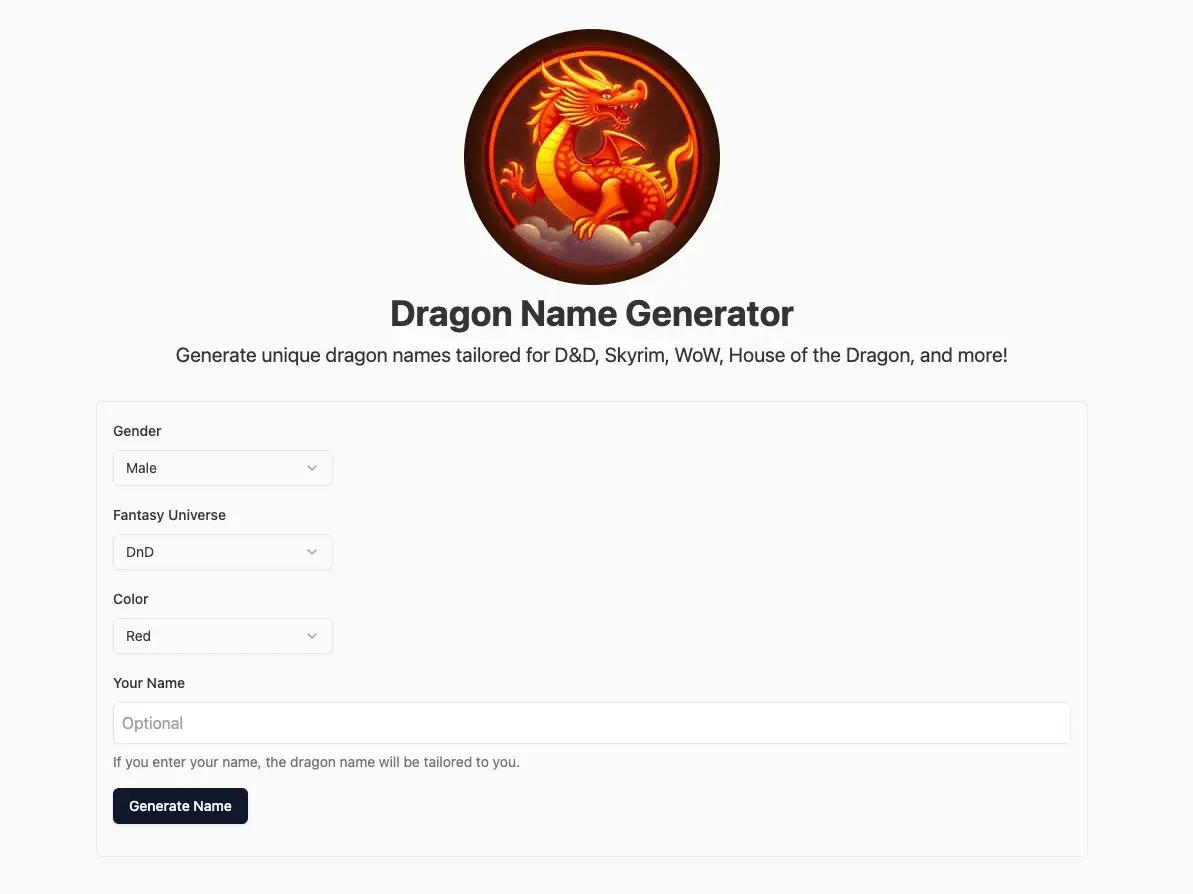 Dragon Name Generator product image