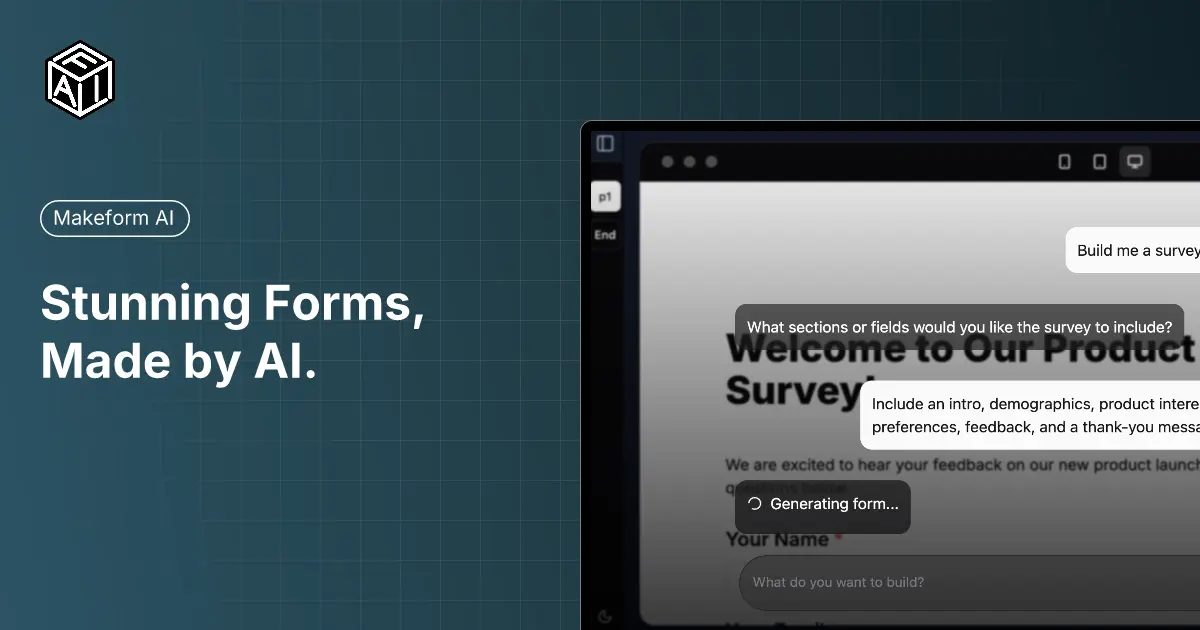 Makeform AI product image