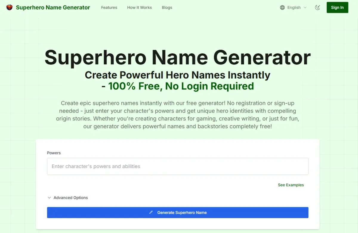 Superhero Name Generator product image