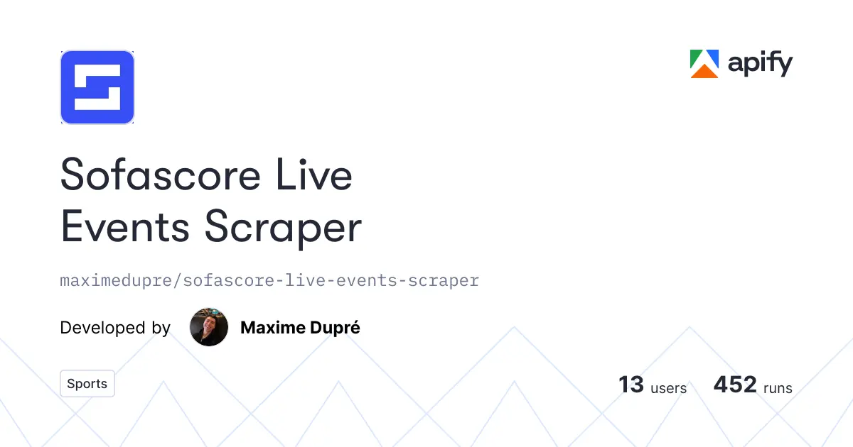 Sofascore Live Events Scraper product image
