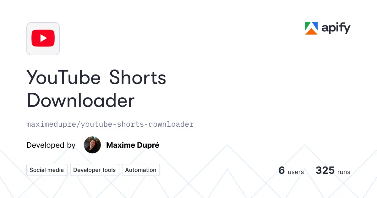 YouTube Shorts Downloader product image