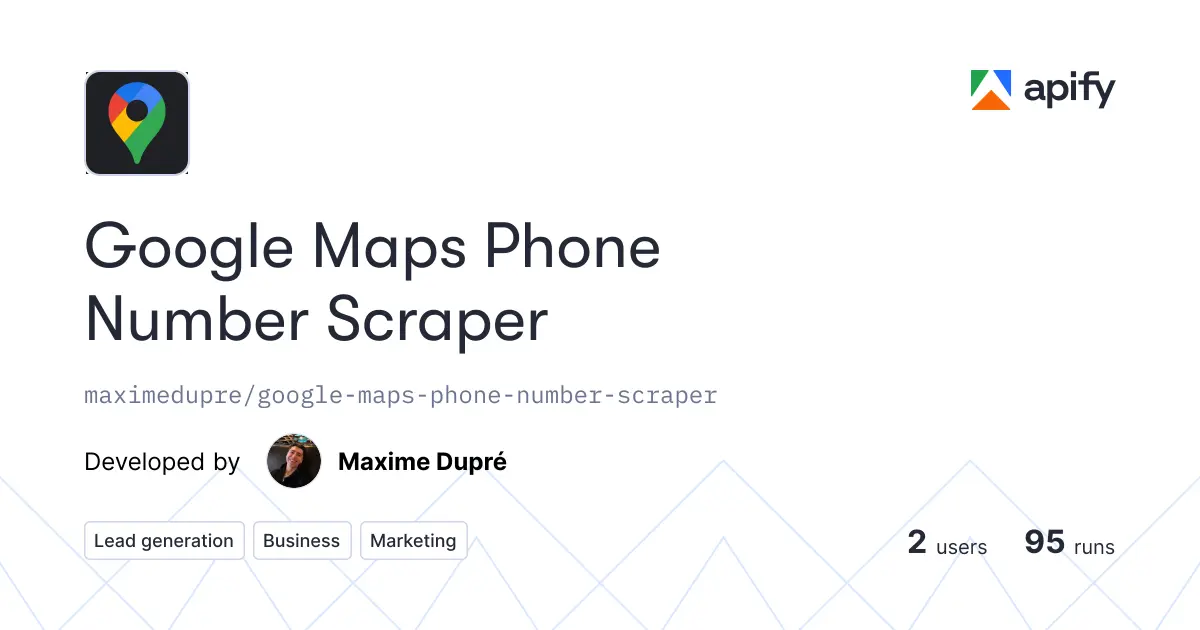 Google Maps Phone Number Scraper product image